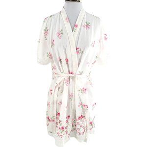 Vintage Laura Ashley Robe Size M Floral Cotton